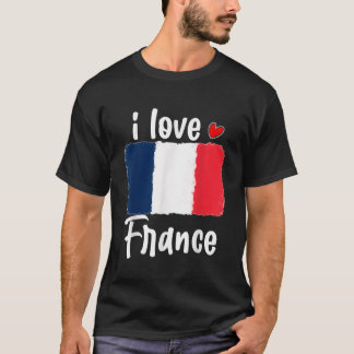 Vintages Frankreich Flaggenstolz auf Männer Frauen T-Shirt