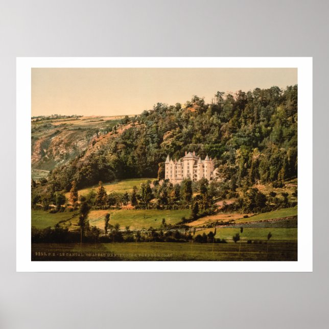 Vintages Frankreich, Le Cantal, Chateau Anteroche Poster (Vorne)