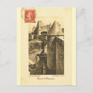 Vintages Frankreich, Mauern des mittelalterlichen Postkarte