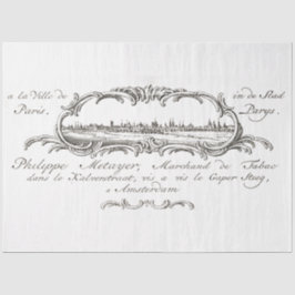 Vintages Französisch-Paris-Script Ephemera Decoupa Seidenpapier