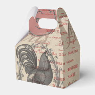 Vintages Französisch Schreiben Paris Rooster-Typog Geschenkschachtel