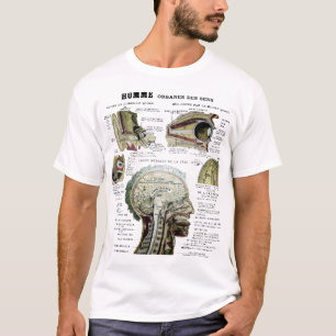 Vintages französisches Anatomie-Shirt T-Shirt