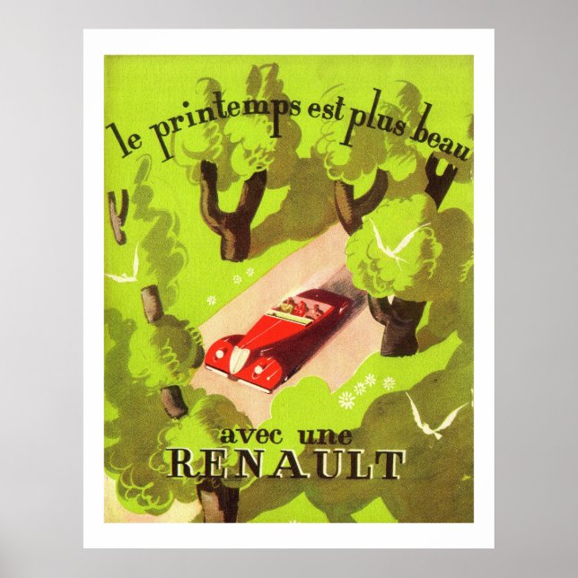 Vintages französisches Auto Poster (Vorne)