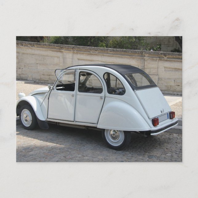 Vintages französisches Auto Postkarte (Vorderseite)