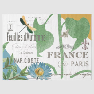 Vintages französisches Blumendesign Seidenpapier