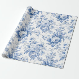Vintages französisches Blumenschild Geschenkpapier