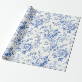 Vintages französisches Blumenschild Geschenkpapier