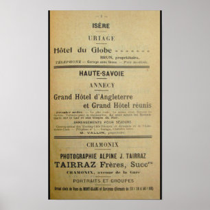 Vintages französisches Hotel-Plakat Poster