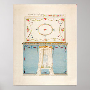 Vintages französisches Kinderzimmer Zimmer Poster