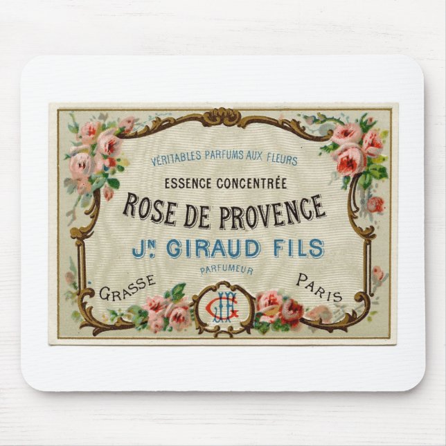 Vintages französisches Label Mousepad (Vorne)