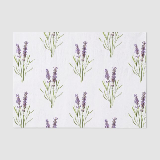 Vintages französisches Lavendel-Tissue Paper Seidenpapier (Vorderseite)