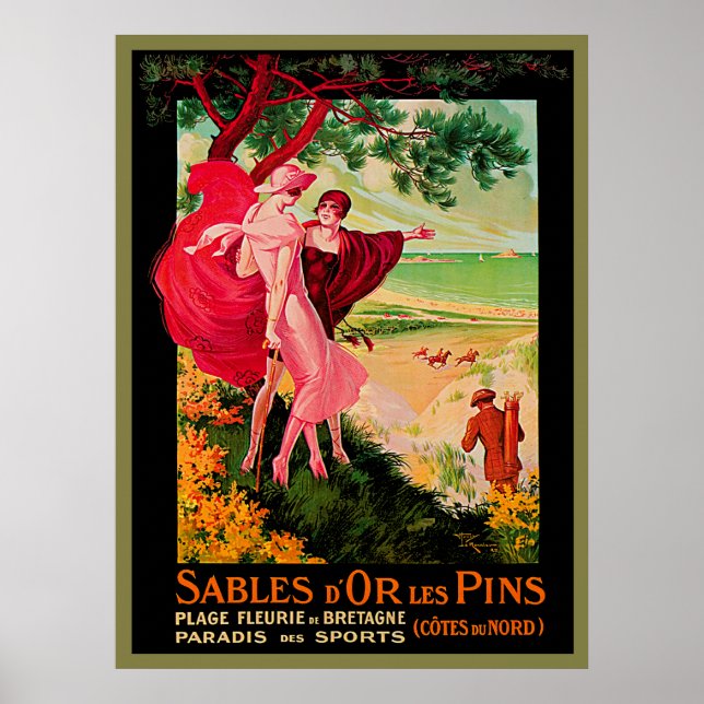 Vintages französisches Meer Poster (Vorne)