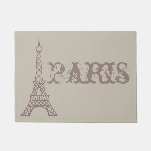 Vintages französisches Paris Eiffelturm Doormat Ru Fußmatte (Vorderseite)