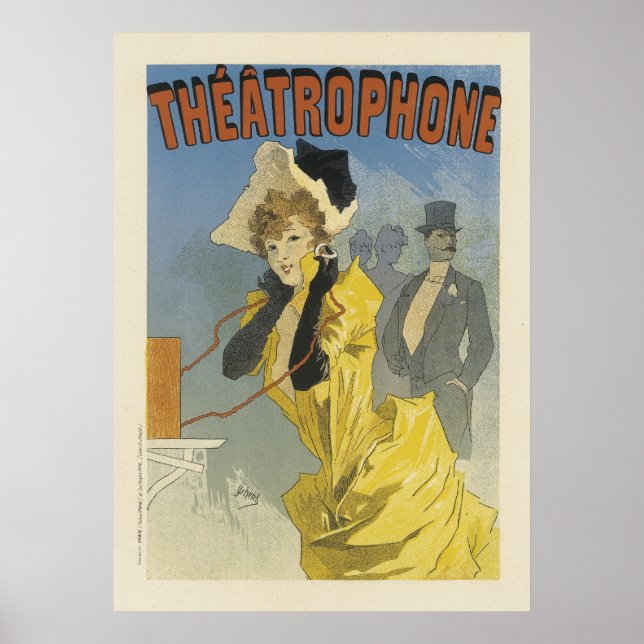 Vintages französisches Posters-Theatrophon Poster (Vorne)