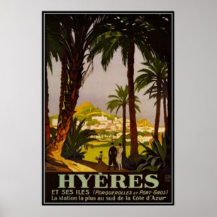 Vintages französisches Riviera, Frankreich - Poster