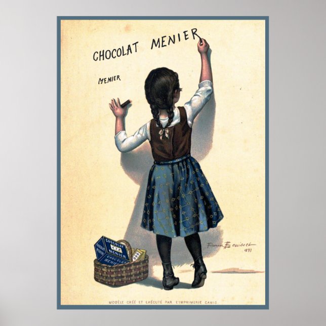 Vintages Französisches Schokoladenposter Poster (Vorne)