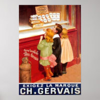 Vintages französisches Schokoladenwerbung