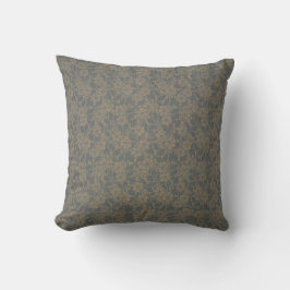 Vintages französisches Textil-Graugoldpolster Kissen