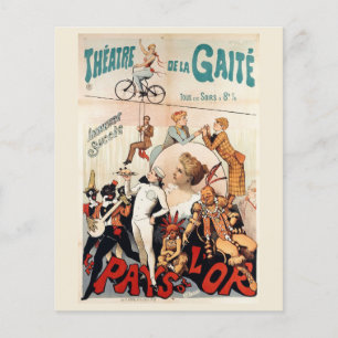 Vintages französisches Theaterposterdecoupage Pape