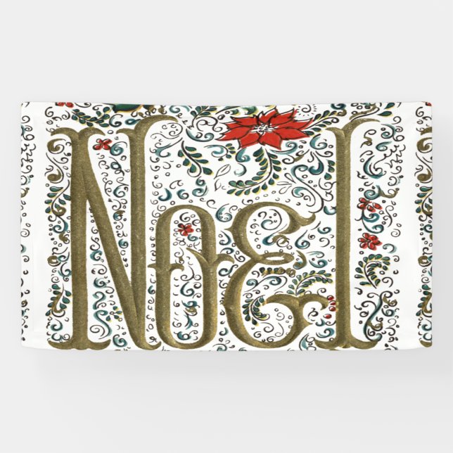 Vintages französisches Weihnachtsgeschenk-Weihnach Banner (Horizontal)