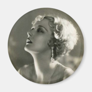 Vintages Frauen-Porträt Magnet