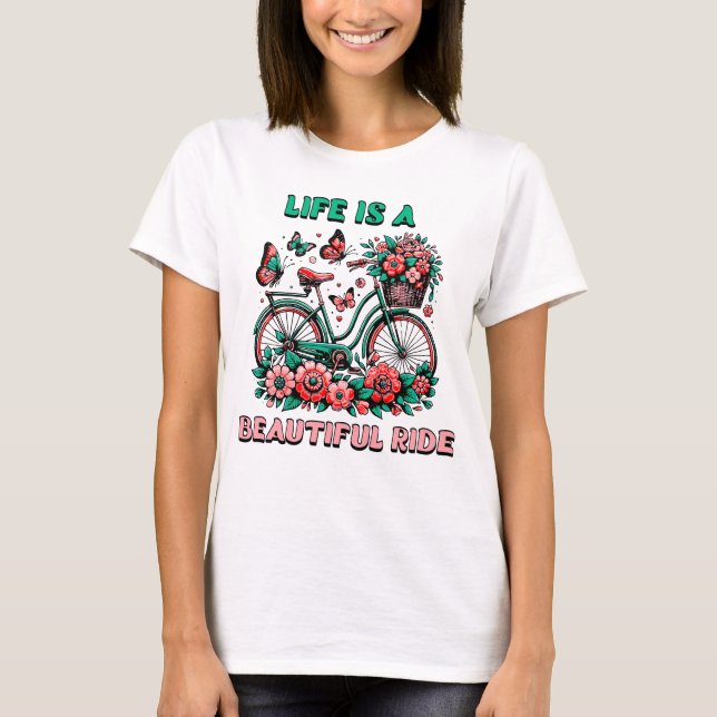 Vintages Frauenrad T-Shirt (Vorderseite)