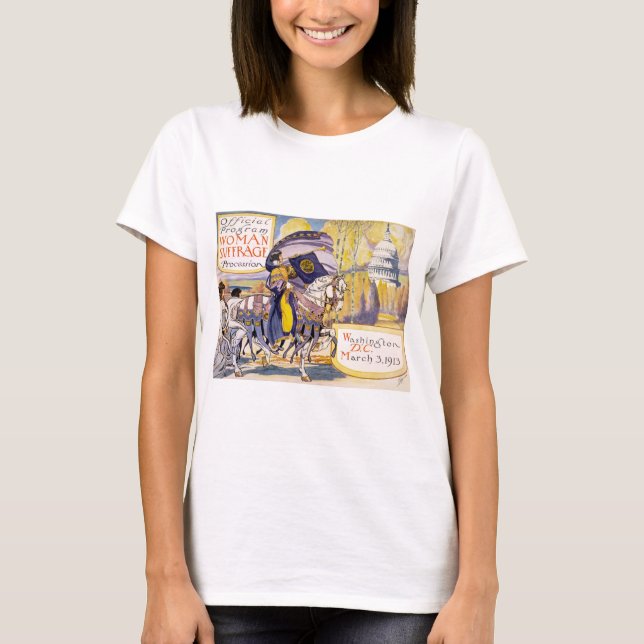 Vintages Frauenwahlposter T-Shirt (Vorderseite)