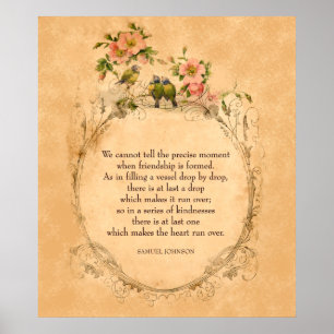 Vintages Freundschaftsgedicht Poster