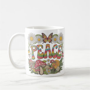 "Vintages Friedensdesign in Krawatte Kaffeetasse