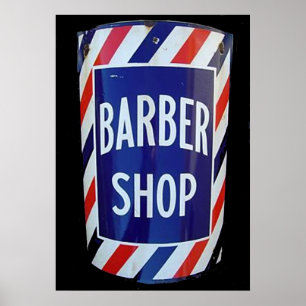 Vintages Friseurgeschäftszeichen Poster