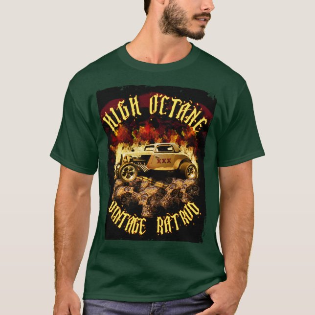 Vintages frisiertes Auto T-Shirt (Vorderseite)