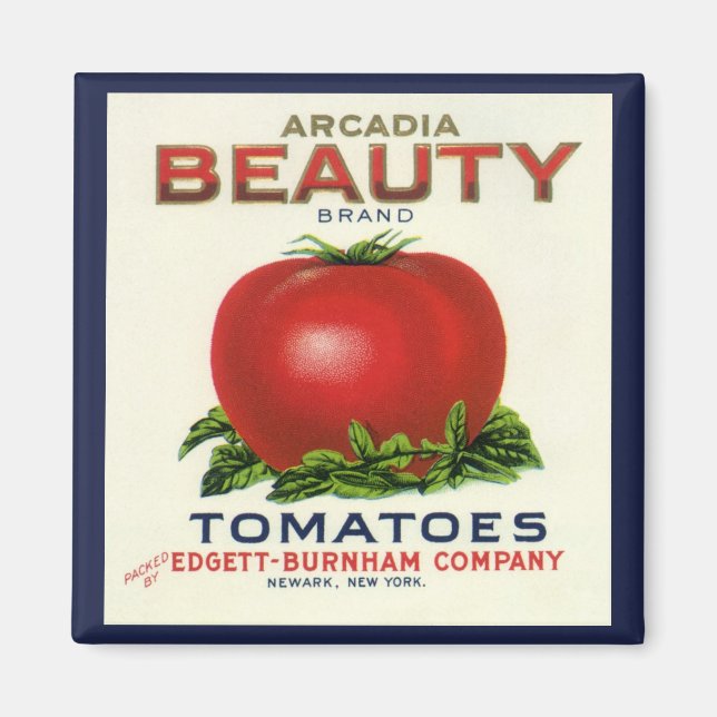 Vintages Fruchtkäseletikett, Arcadia Schönheitspfl Magnet (Vorne)