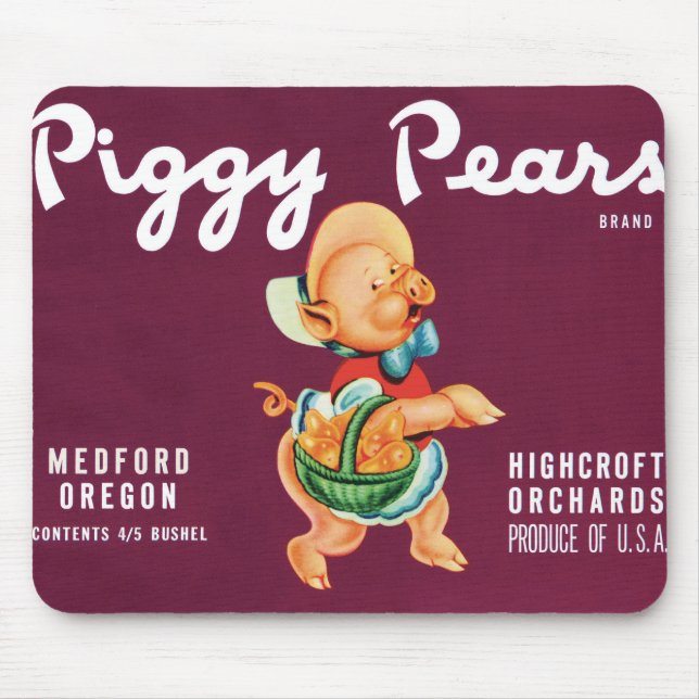 Vintages Fruchtkorb Mousepad (Vorne)