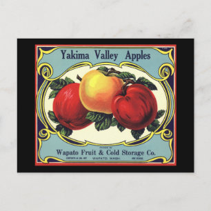 Vintages Fruchtkorb Postkarte