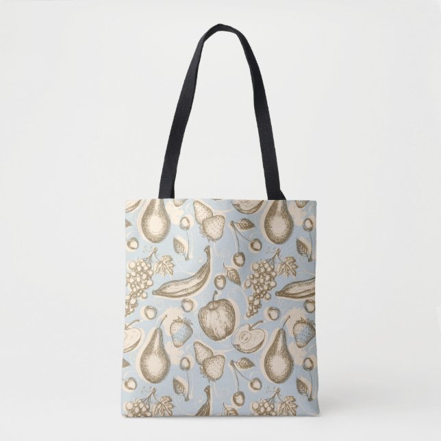Vintages Fruchtmuster Tasche (Vorderseite)