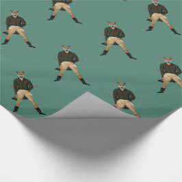 Vintages Fuchs-Jagdpapier Geschenkpapier