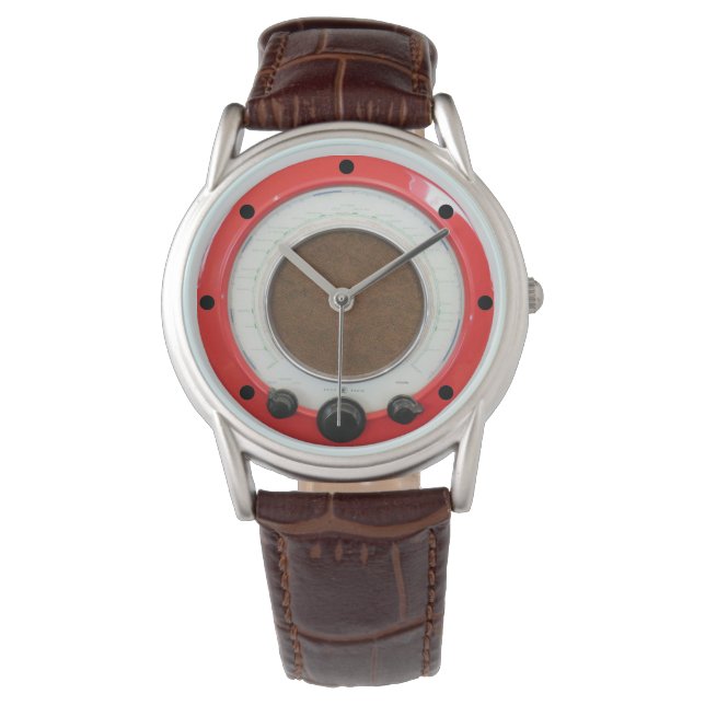 Vintages Funkdesign Männerüberwachung Armbanduhr (Vorderseite)