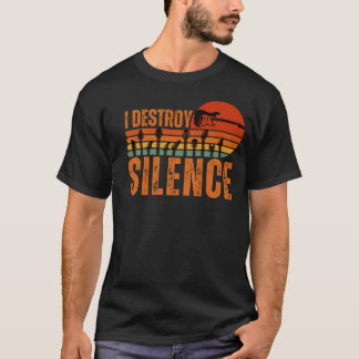 Vintages Funny Guitarist Sprichwort Ich zerstöre S T-Shirt