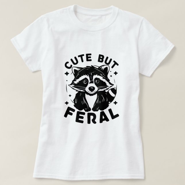 Vintages Funny Sarcastic Raccoon T-Shirt (Design vorne)