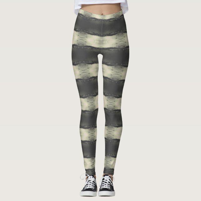 Vintages Fürstentum Monaco Der Hafen Leggings (Vorderseite)