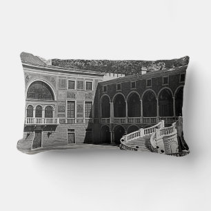Vintages Fürstentum Monaco Palast Hof Lendenkissen