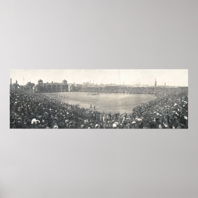 Vintages Fußballarmee Schwarz-weißes Poster (Vorne)