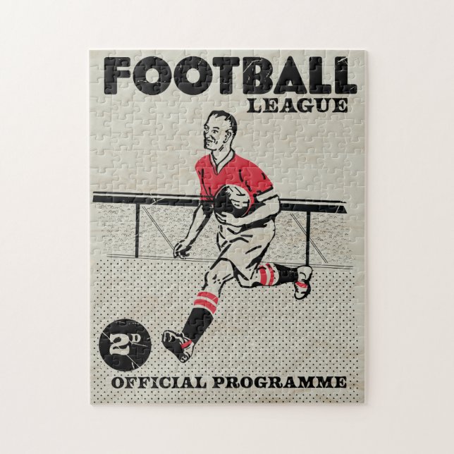 Vintages Fußballprogramm (Vertikal)