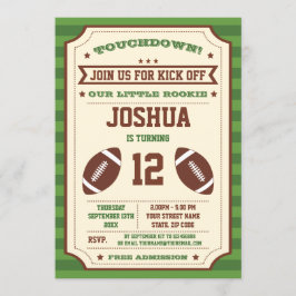 Vintages Fußballticket zum Geburtstag Einladung