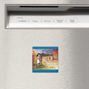 Vintages Ganzes Halloween Grußpaar Magnet