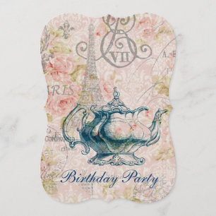 Vintages Geburtstags-Party des Einladung