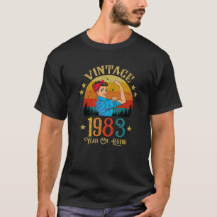 Vintages Geburtstagsgeschenk 1983 für Frauen Sonnt T-Shirt