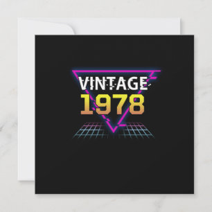 Vintages Geburtstagsgeschenk von Retrowave 1978 Einladung