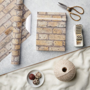 Vintages Gelbziegeldesign Geschenkpapier