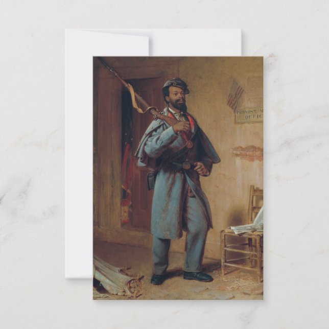 Vintages Gemälde, ein bisschen Kriegsgeschichte: D Dankeskarte (Vorderseite)